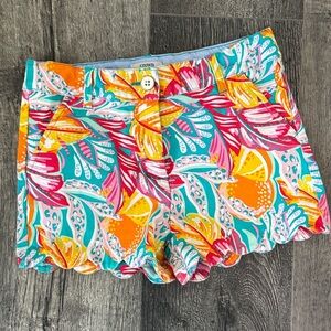 Crown & Ivy Floral Print Girls Short Size 10